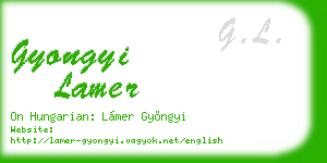 gyongyi lamer business card