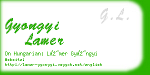 gyongyi lamer business card